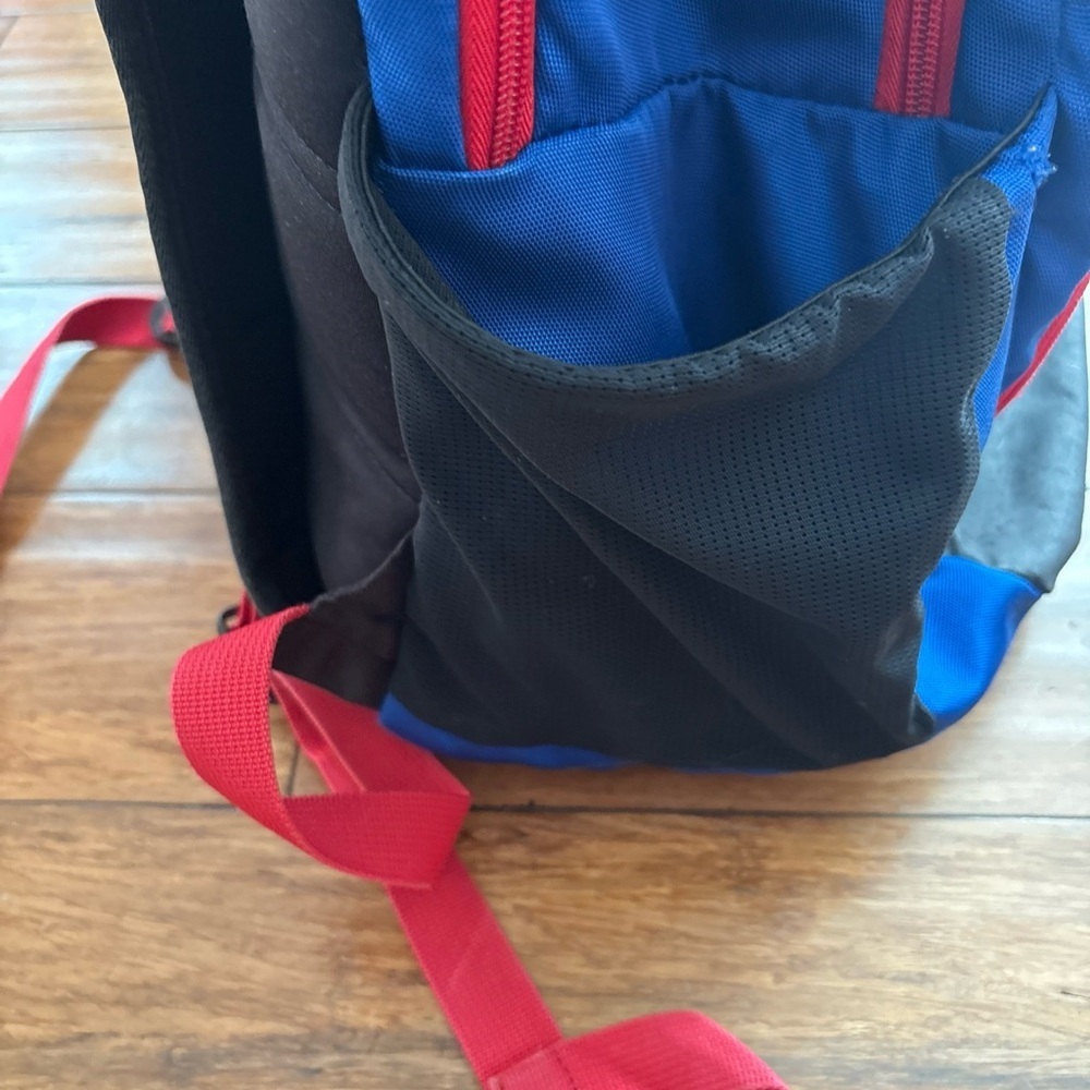Adidas KU Jayhawks Student Backpack Bookbag Multi Pouches Laptop Red Blue - Picture 8 of 15
